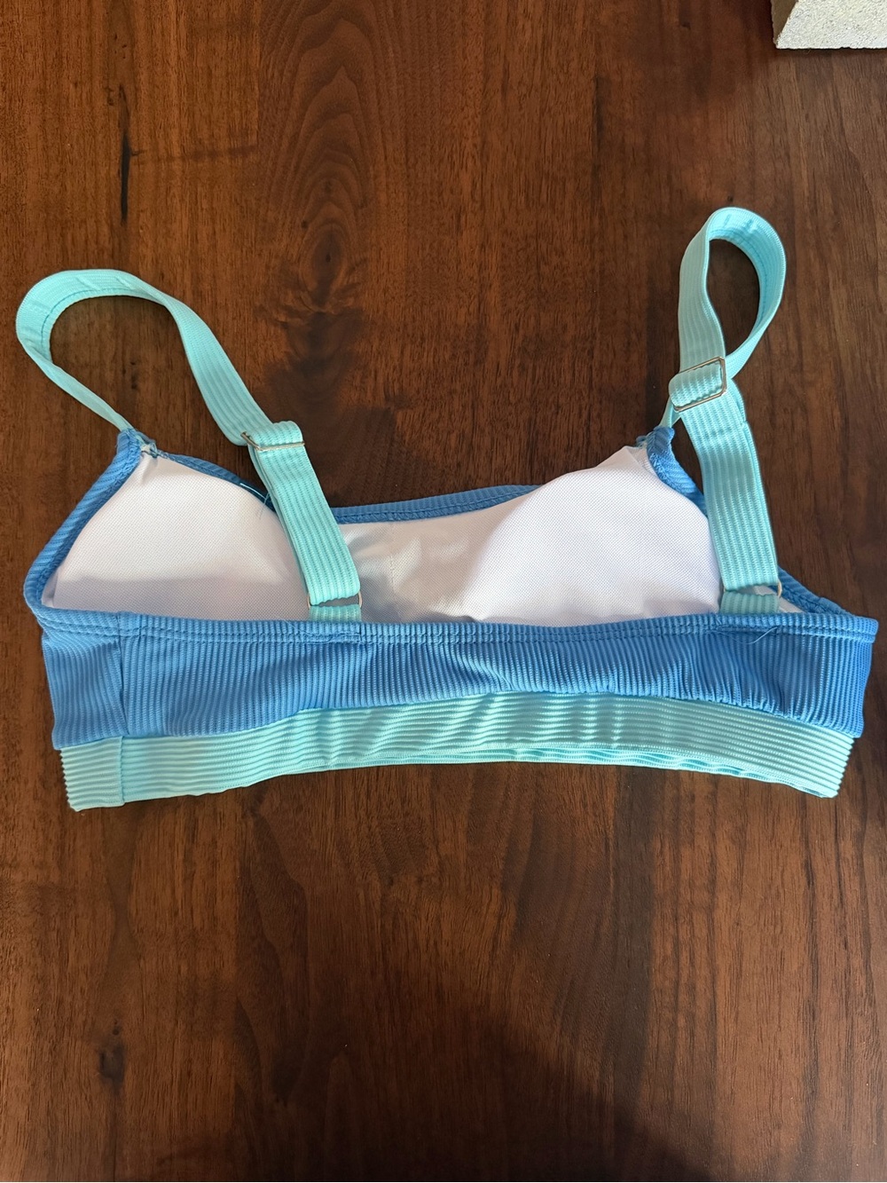 Blue Two-Tone Ribbed Bikini Set - Picture 9 of 10